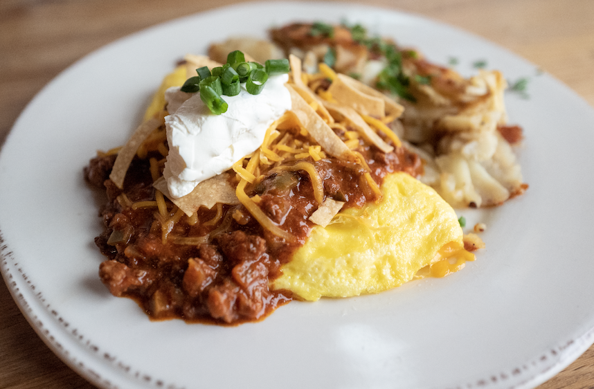 Order Chili Omelet food online from Iron Rooster store, Annapolis on bringmethat.com