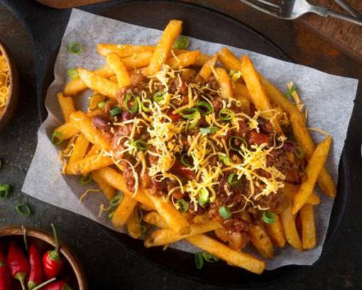 Order Chili Cheese Fries food online from Finish Line Burgers store, Dallas on bringmethat.com