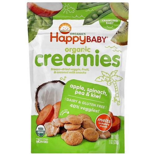 Order Happy Baby Organic Creamies Apple, Spinach, Pea & Kiwi - 1.0 oz food online from Walgreens store, Rochester on bringmethat.com