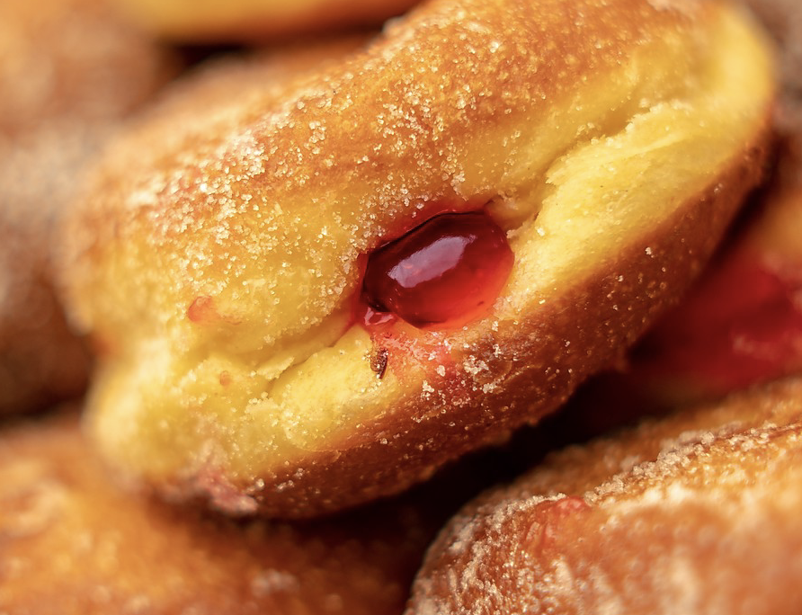 Order Raspberry donut food online from Pastries By Edie store, Canoga Park on bringmethat.com
