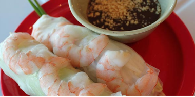 Order Fresh Summer Rolls with Peanut Sauce food online from Pho Ever store, Newark on bringmethat.com