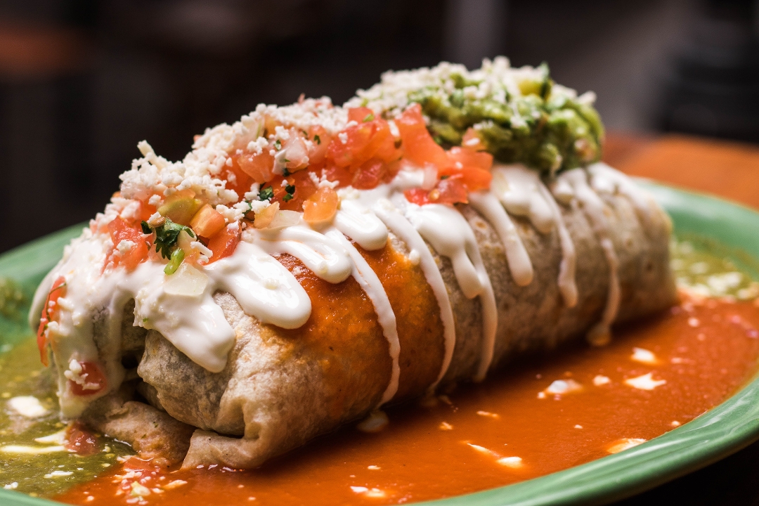 Order Chicken Burrito food online from Mad Dog And Beans store, New York on bringmethat.com