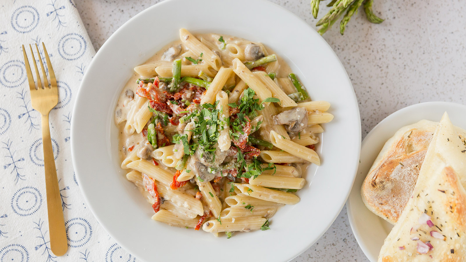 Order Creamy Mushroom and Asparagus food online from Babbo Italian Eatery store, Phoenix on bringmethat.com