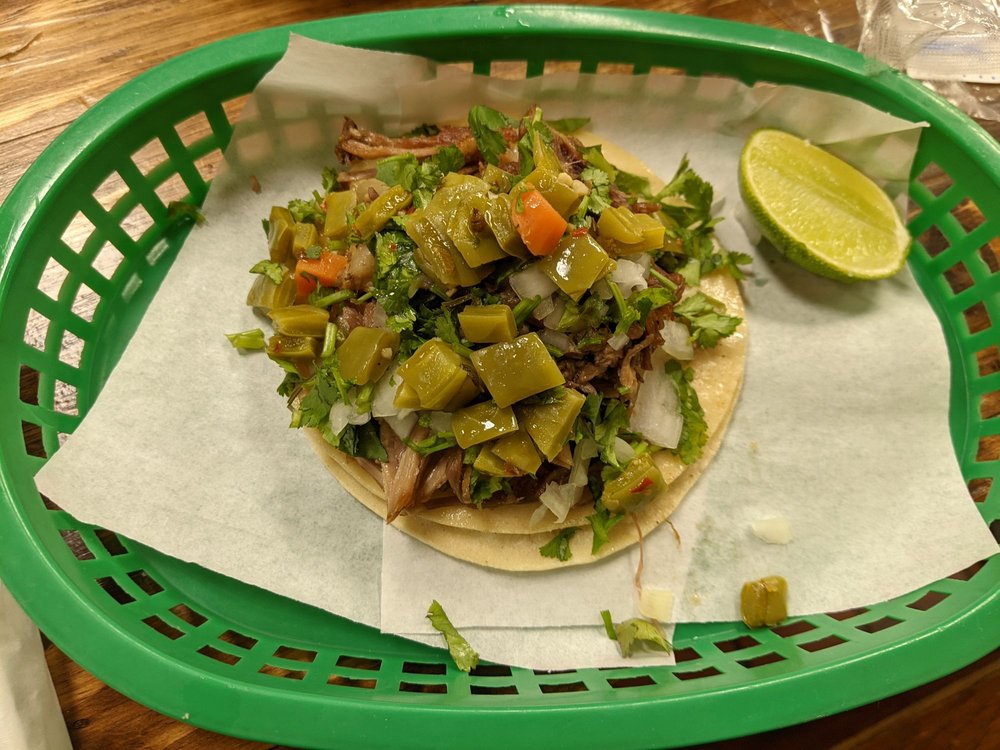 Order Carnitas Taco food online from La Espiga De Oro store, San Francisco on bringmethat.com