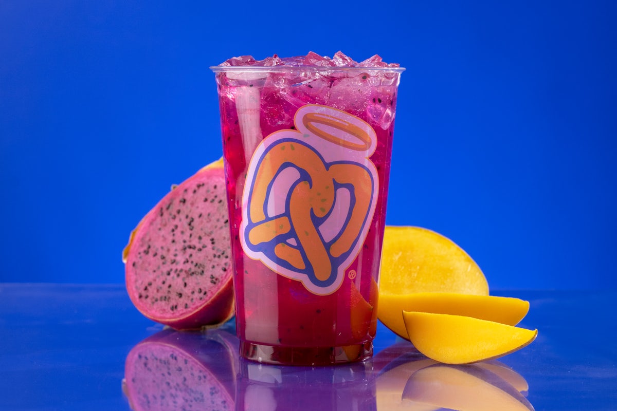 Order NEW Dragonfruit Mango Lemonade Mixer food online from Auntie Anne store, Chattanooga on bringmethat.com