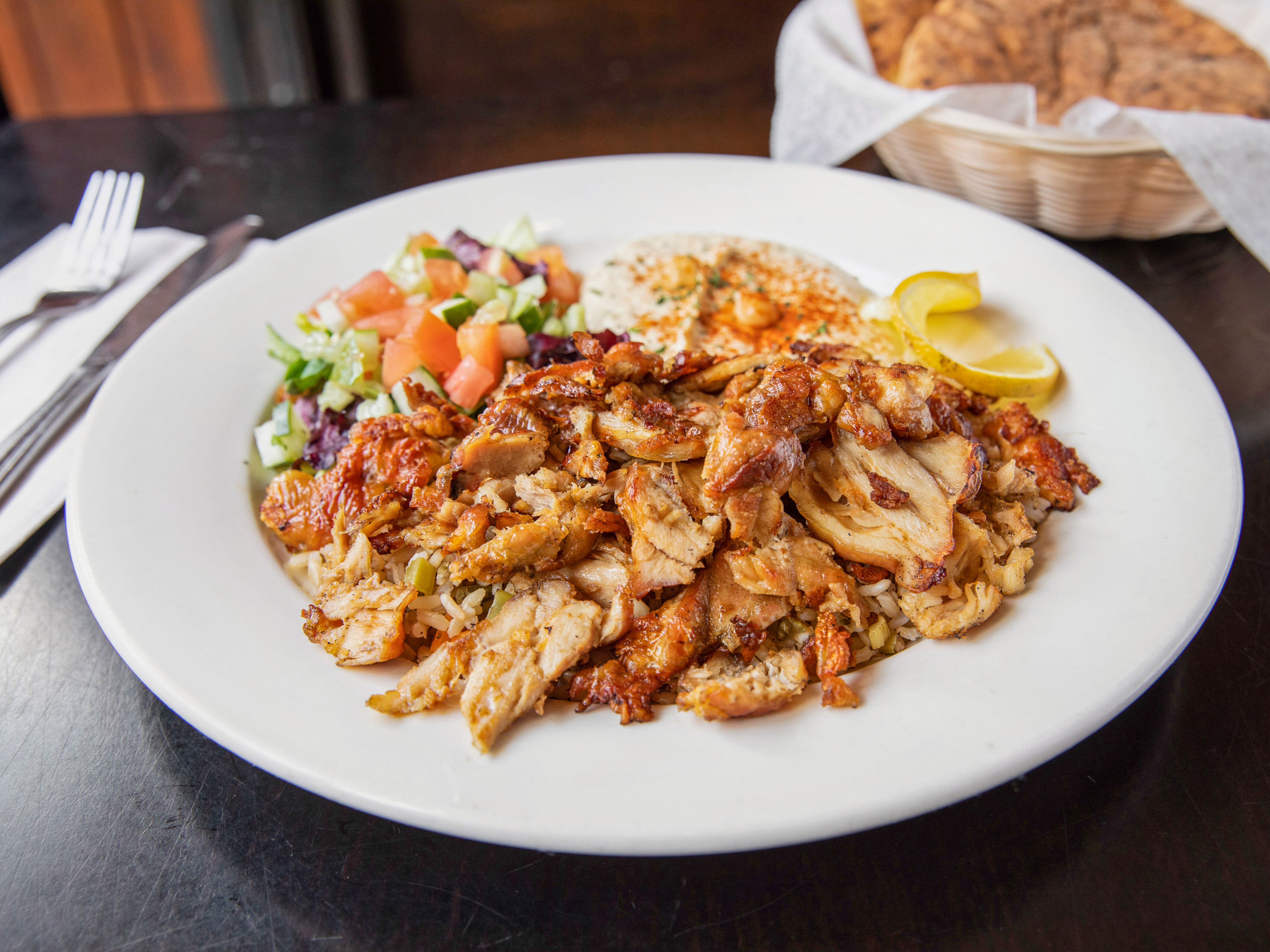 Order Chicken Shawarma Platter food online from Pita Grill - 3rd Ave. store, New York on bringmethat.com