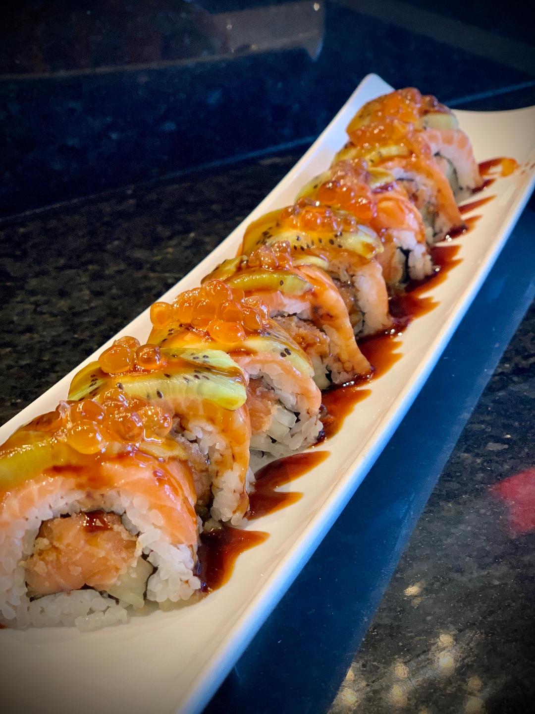 Order Crazy Salmon Roll food online from Misawa Sushi Bar store, Louisville on bringmethat.com