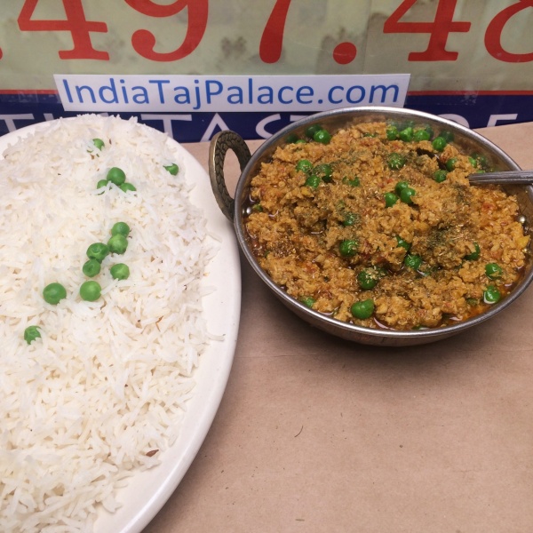 Order G7. Beef Keema Mattar food online from India Taj Palace store, San Antonio on bringmethat.com