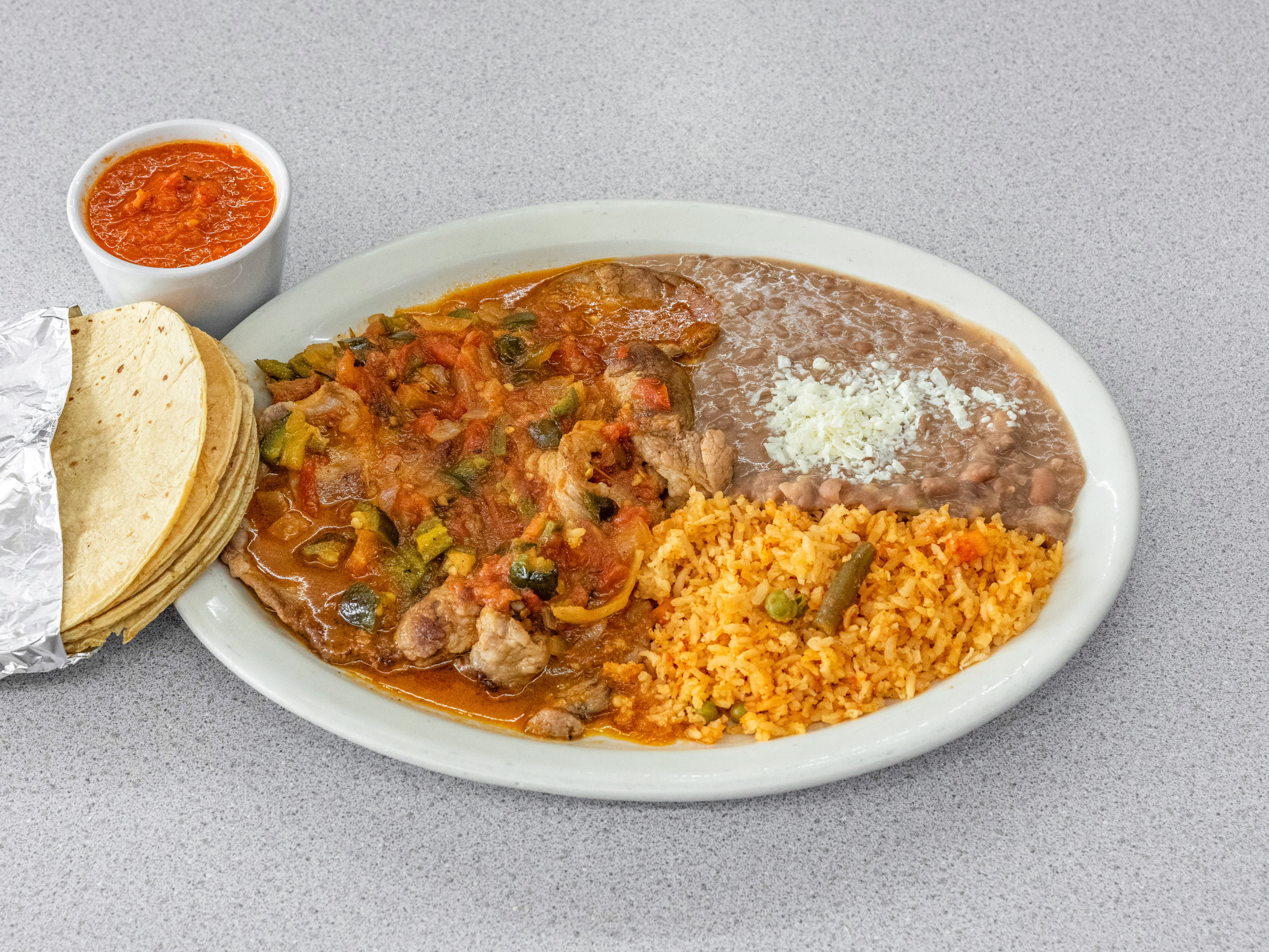 Order Bistec A La Mexicana food online from Luna Mexican Rotiserrie store, Louisville on bringmethat.com