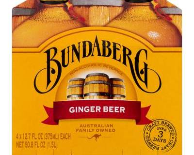 Order Bundaberg, Ginger Non-alcoholic Beer, 4 Pack, (375 ml) Bottle, (0% Abv) food online from Sousa Wines & Liquors store, Mountain View on bringmethat.com