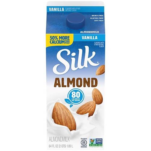 Order Silk PureAlmond Milk 1/2 Gallon Carton Vanilla - 64.0 oz food online from Walgreens store, Hobart on bringmethat.com