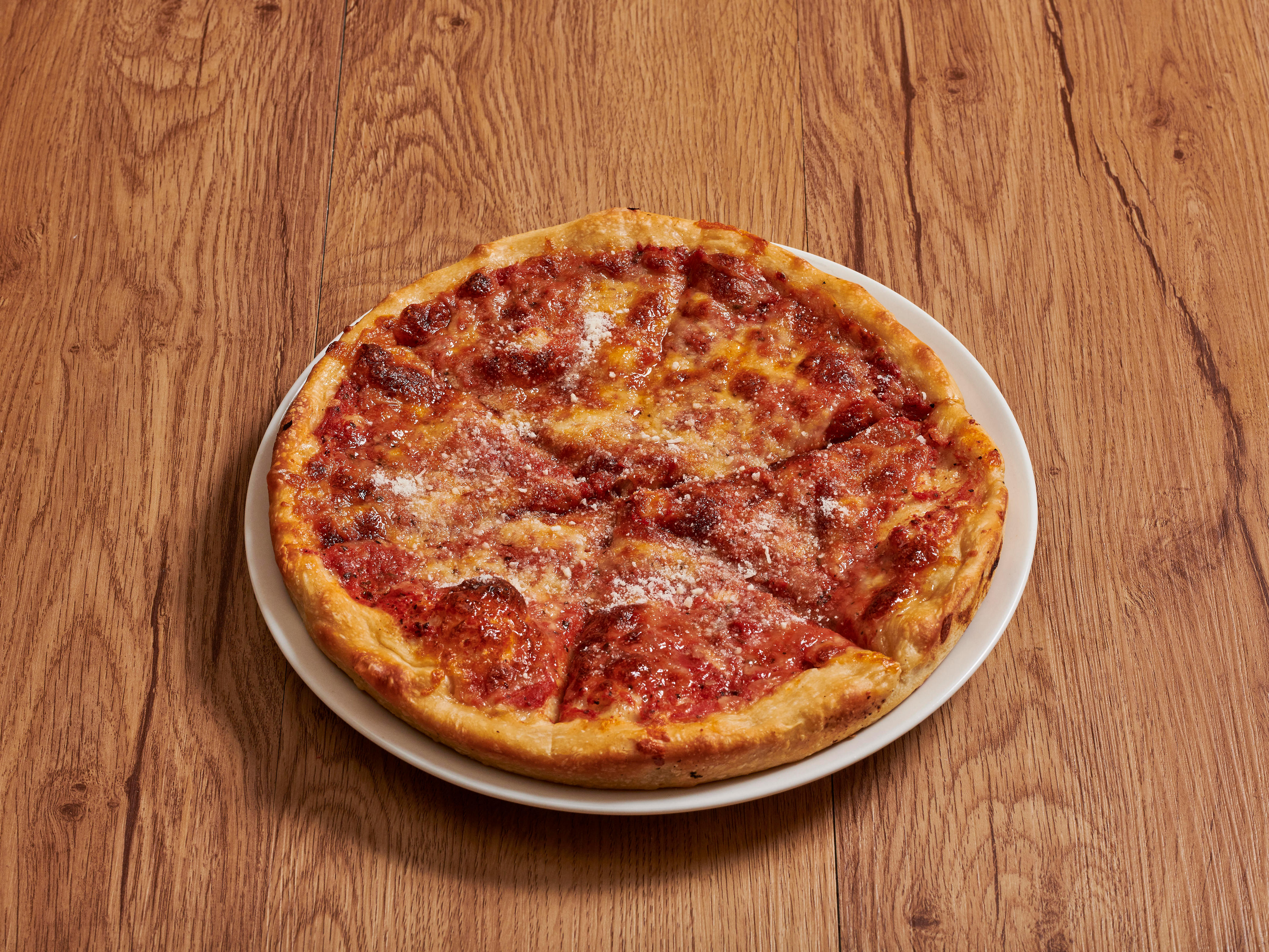 Order Single Pan Pizza food online from Portofino Ristorante store, Forest Hills on bringmethat.com