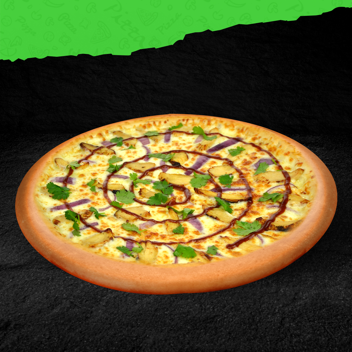Order Large Piara BBQ Chicken Pizza food online from Piara Pizza store, El Monte on bringmethat.com
