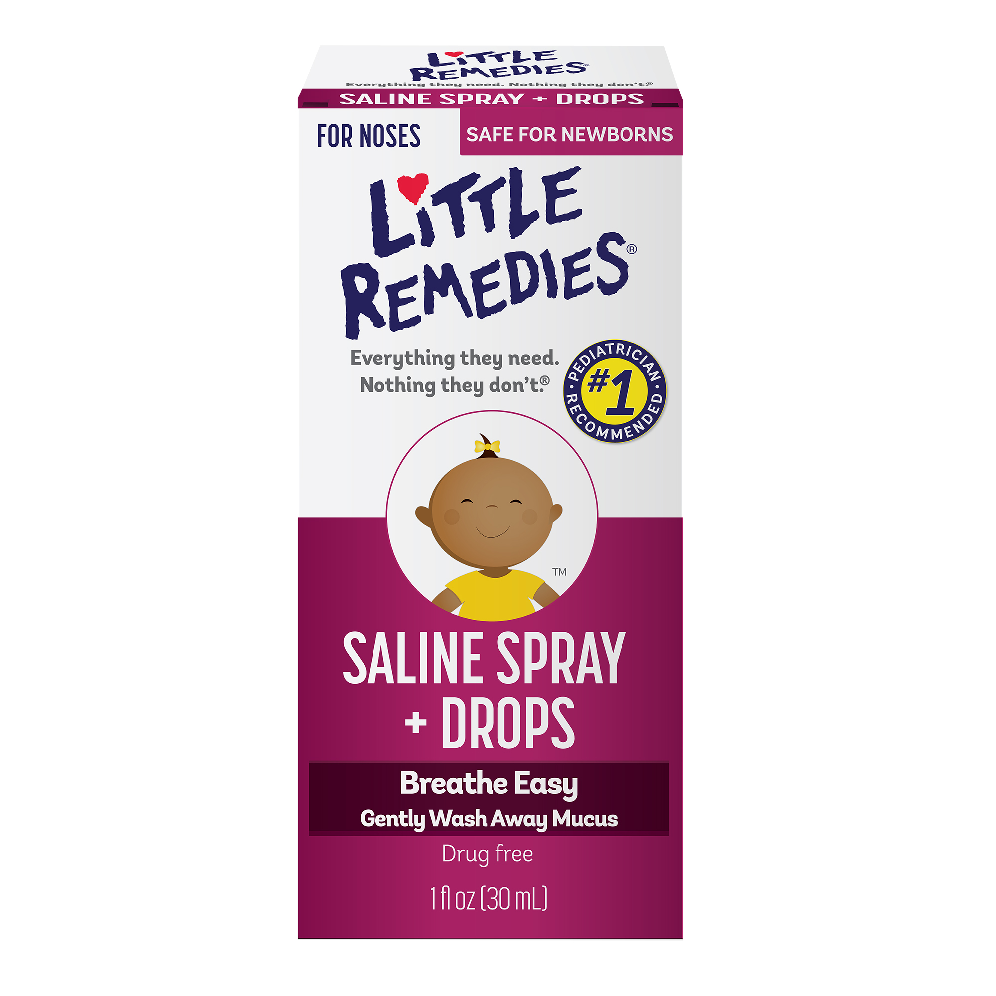Order Little Remedies Saline Spray and Drops - Safe for Newborns, 1 fl oz food online from Rite Aid store, CORNING on bringmethat.com
