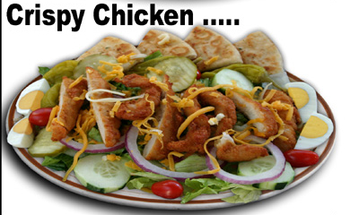 Order Crispy Chicken Salad food online from Yellow Basket store, Victorville on bringmethat.com