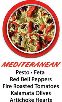Order Mediterranean Pizza food online from Pza Pizzaria store, Lake Havasu City on bringmethat.com