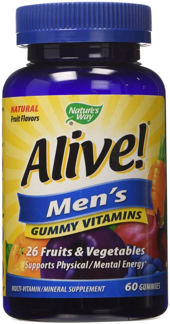 Order Nature's Way Alive Men's Gummy Vitamins (60 ct) food online from Rite Aid store, Palm Desert on bringmethat.com