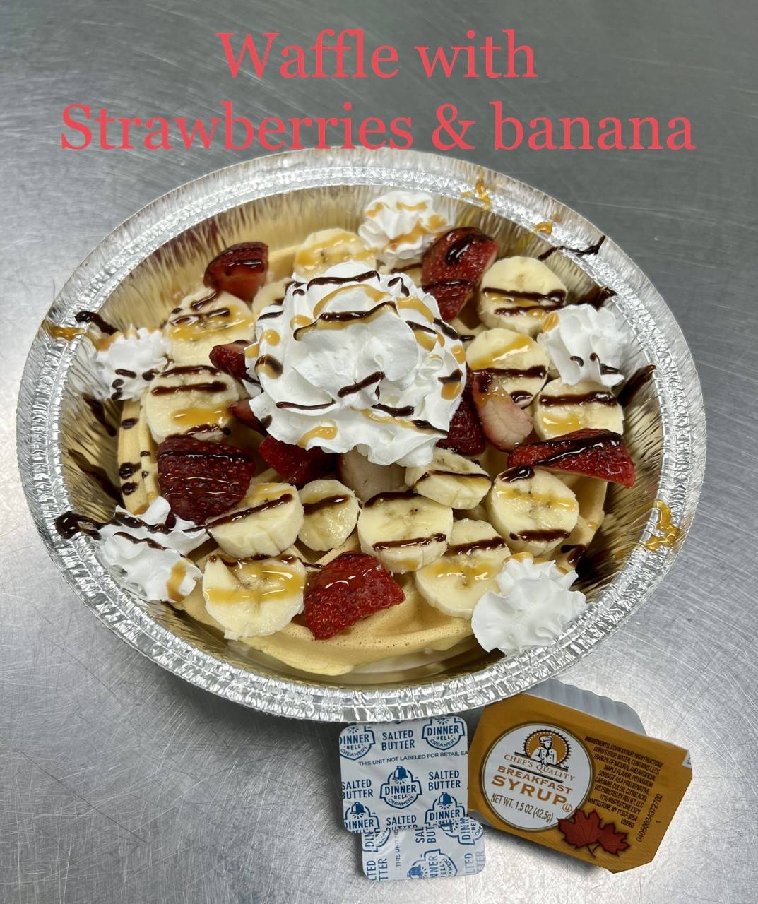 Order  BELGIAN WAFFLE  WITH  FRESH FRUIT food online from Paleteria Fernandez store, Port Chester on bringmethat.com