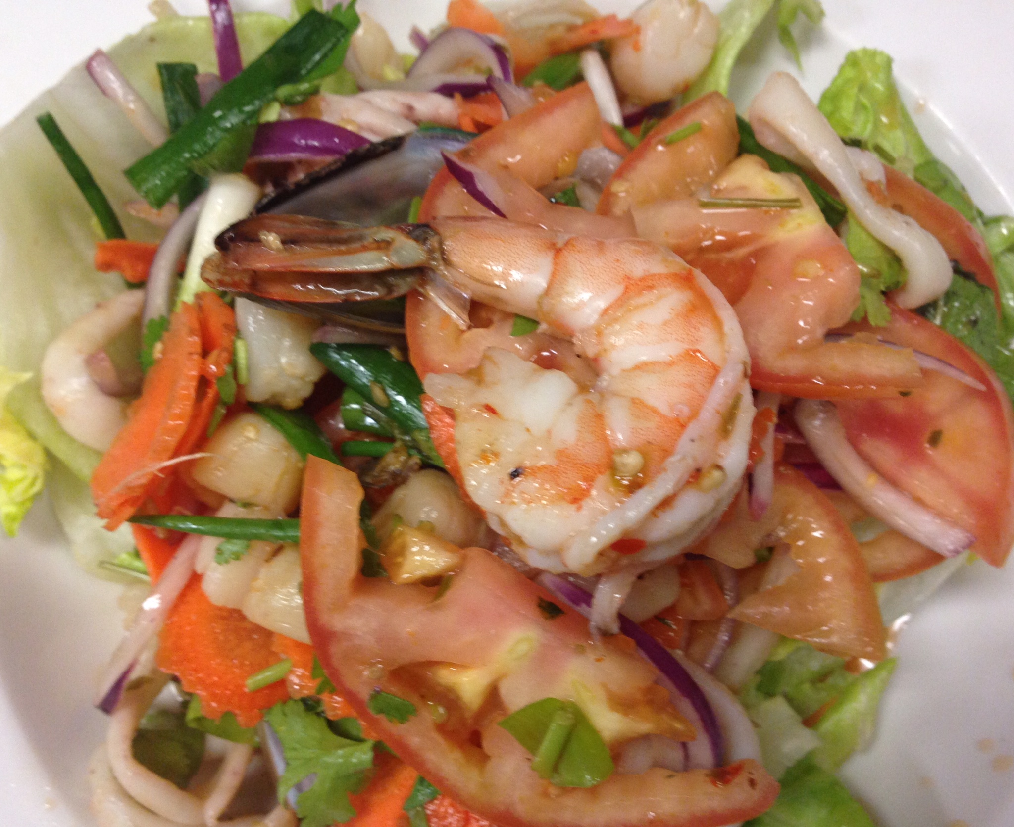 Order Yum Talay (Thai Seafood Salad) food online from Thai Chili Stone Oak store, San Antonio on bringmethat.com