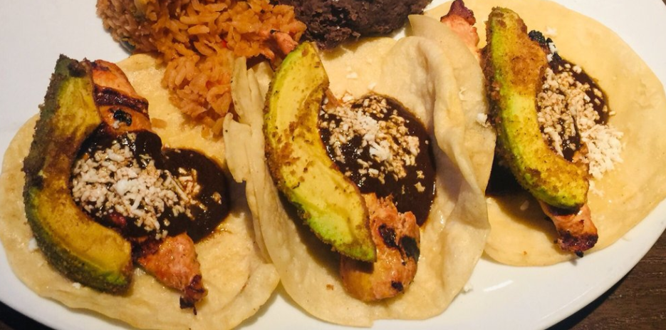 Order Pollo Tacos food online from Adobo Grill store, Chicago on bringmethat.com
