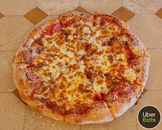 Order Meat and Cheese Deluxe Pizza food online from Palios Pizza Cafe store, Katy on bringmethat.com