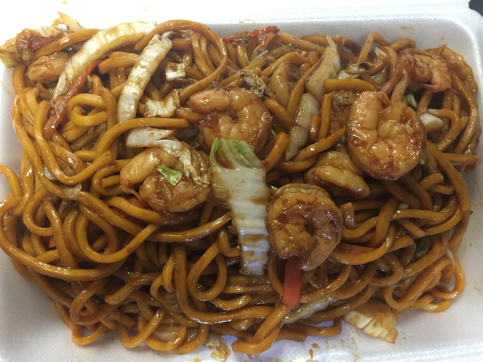 Order 40. Shrimp Lo Mein food online from Shun Cheong Chinese Restaurant store, La Vergne on bringmethat.com