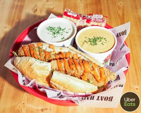 Order Chicken Po'Boy food online from Boat Haus Cajun Seafood And Bar store, Riverdale on bringmethat.com