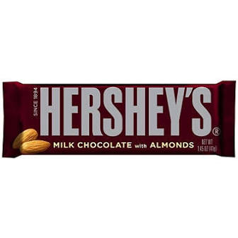 Order Hershey's Almond Standard Size Candy food online from Bi Rite Supermarket store, Olmsted Falls on bringmethat.com
