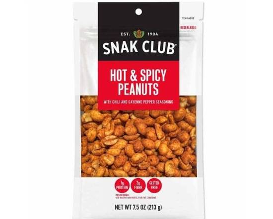 Order Snak Club Hot and Spicy Peanuts 7.5 oz food online from Central Liquor Market store, Los Angeles on bringmethat.com