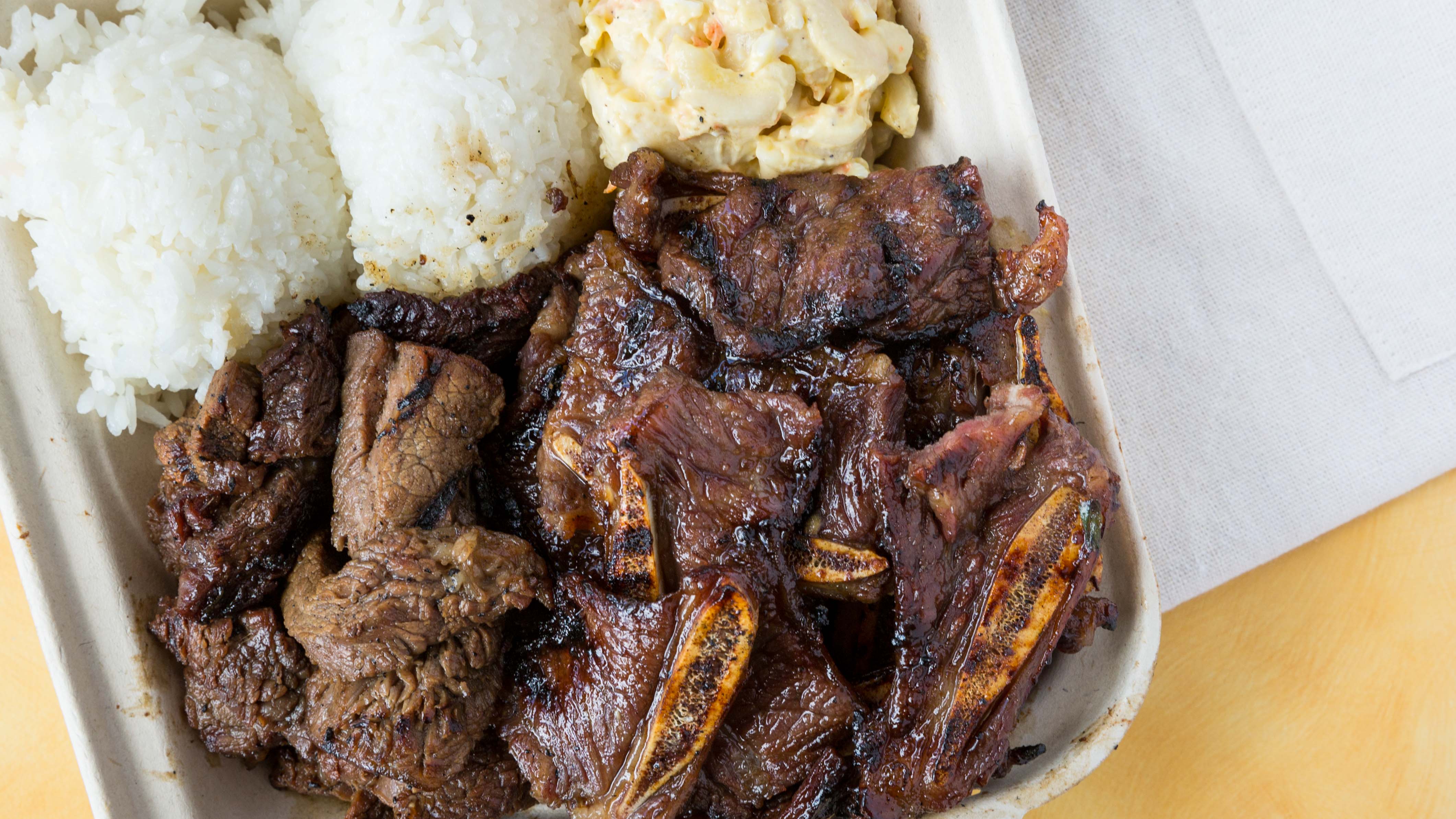 Order 11. Beef and Kalbi Combo food online from Sunny Island Bbq store, San Jose on bringmethat.com