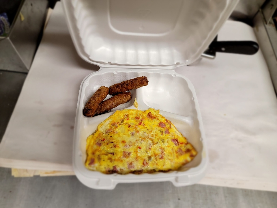 Order HAM & CHEESE OMELET food online from Steak In A Sack store, Fort Washington on bringmethat.com