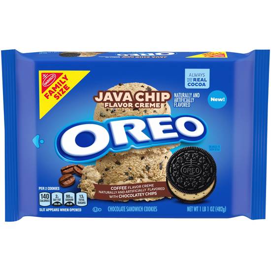 Order Oreo Java Chip Flavored Creme Chocolate Sandwich Cookies Family Size, 17 OZ food online from Cvs store, MARTINEZ on bringmethat.com