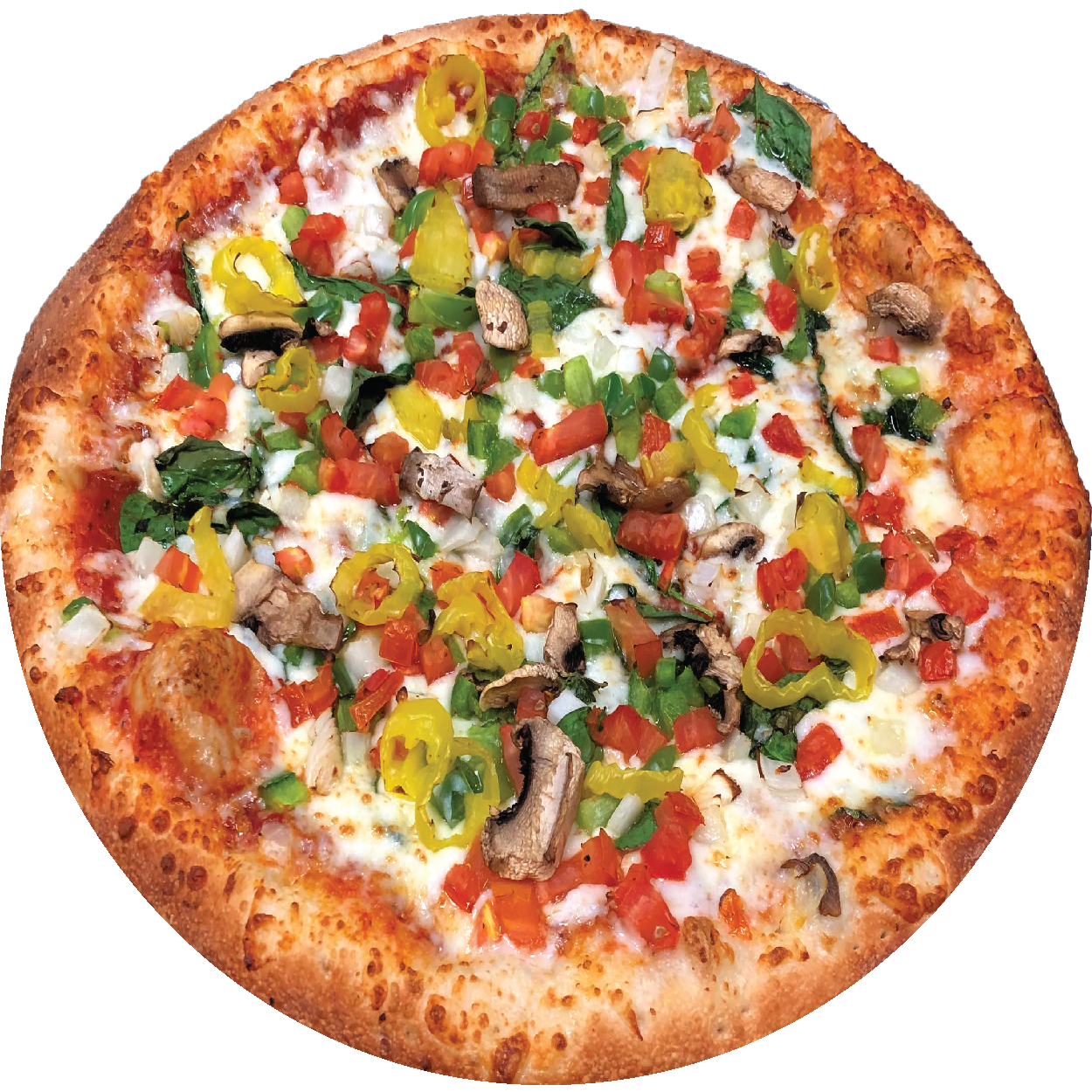 Order Veggie Pizza food online from Zoner Pizza, Wings & Waffles store, Warner Robins on bringmethat.com