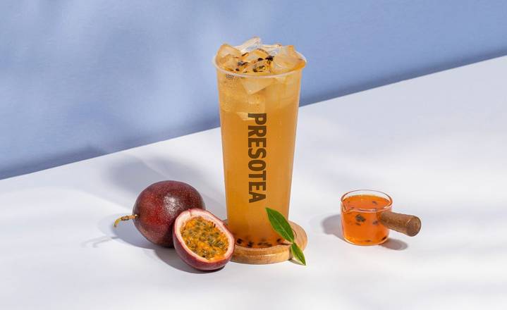 Order Passion Fruit Green Tea food online from Presotea store, Commerce Charter Township on bringmethat.com