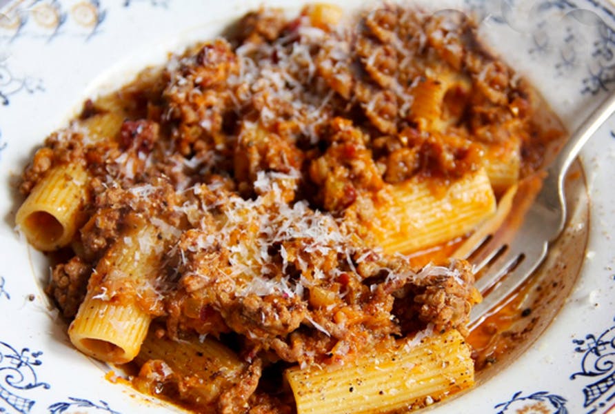 Order Rigatoni Bolognese - Pasta food online from Brother Bruno Pizza store, Washingtonville on bringmethat.com