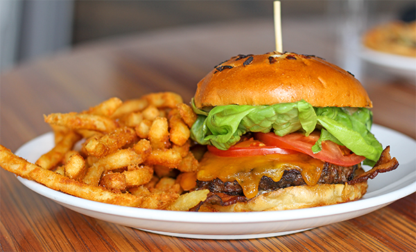 Order Gravity Bacon Burger food online from Gravity Taphouse Grille store, Grand Rapids on bringmethat.com