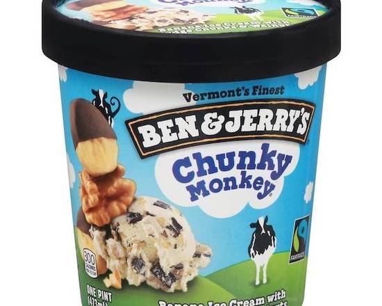 Order Ben & Jerry's Chunky Monkey Pint food online from George's Market store, San Francisco on bringmethat.com