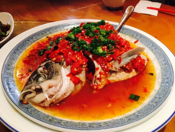 Order S32A. Old Godmother Whole Fish food online from Happy Hot Hunan store, New York on bringmethat.com
