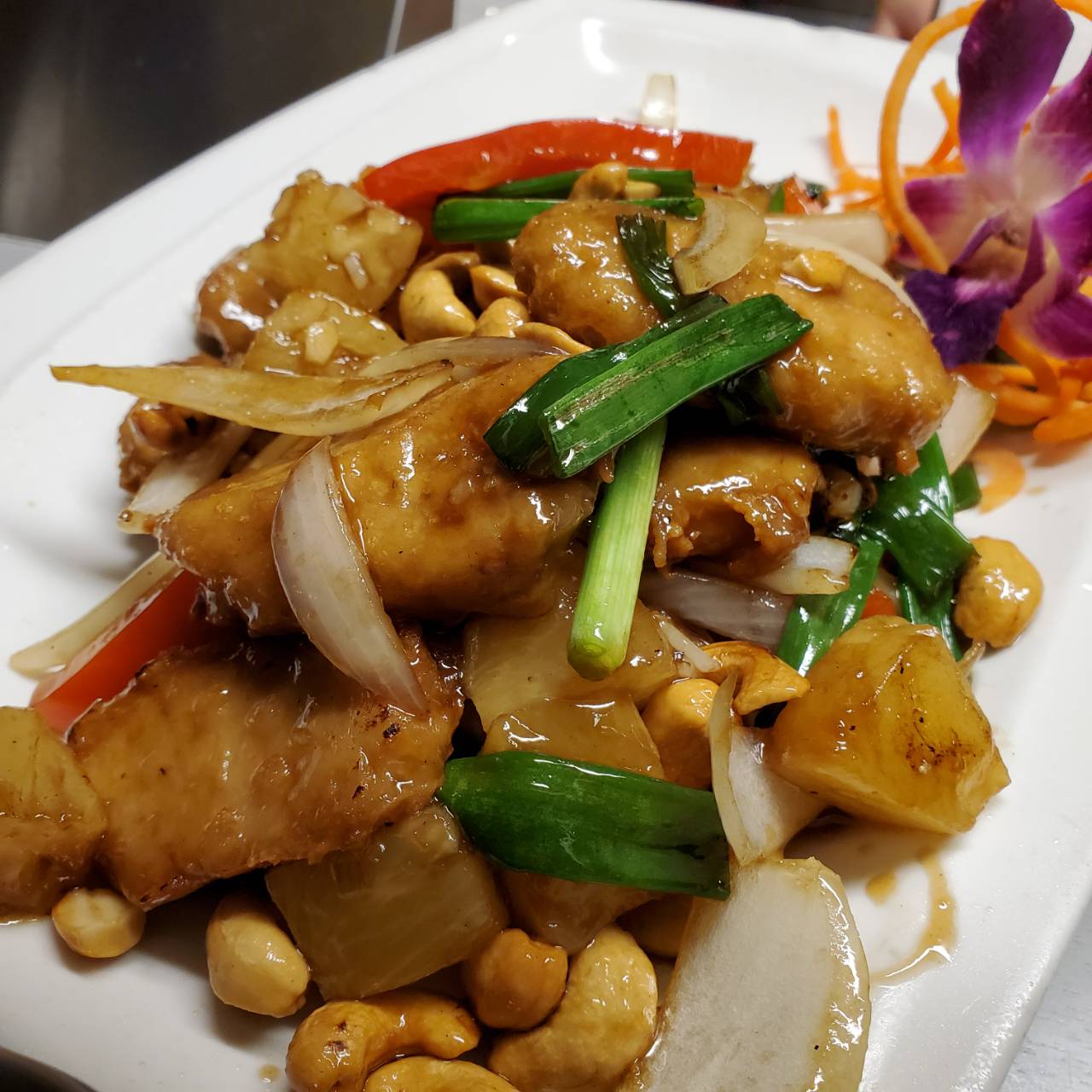 Order Cashew Nut Dinner food online from Orchid Thai Restaurant & Bar store, Falmouth on bringmethat.com