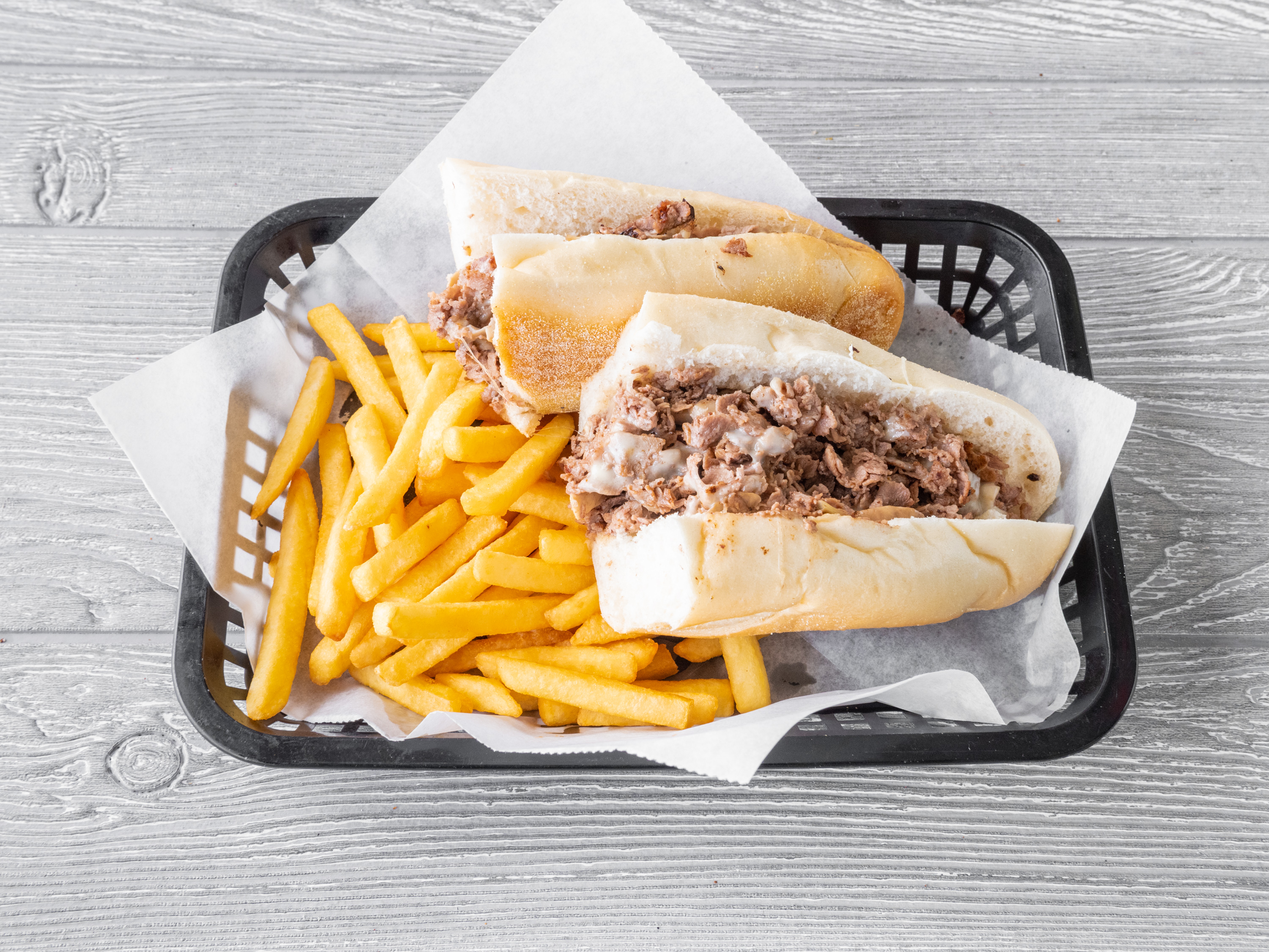 Order Large 12" Cheese Steak Sandwich food online from Tonitos Pizza store, West Chester on bringmethat.com
