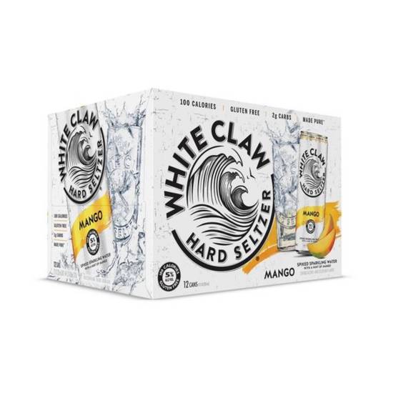 Order White Claw Mango 6pack 12oz can  food online from Bay Area Liquors & Groceries store, Oakland on bringmethat.com