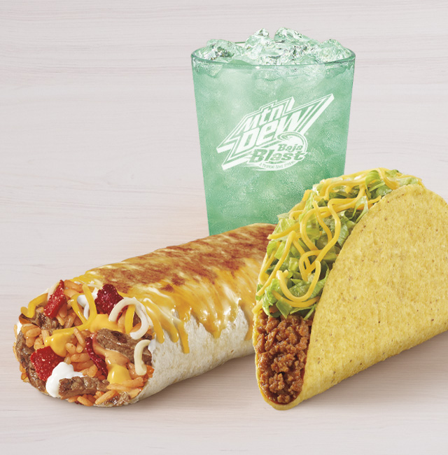 Order Steak Grilled Cheese Burrito Combo food online from Taco Bell store, Port Huron on bringmethat.com
