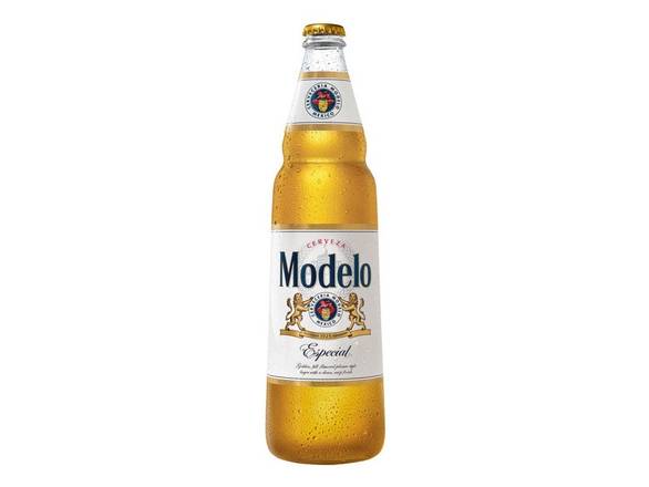 Order Modelo Especial Lager Mexican Beer - 24oz Bottle food online from Rayan Discount Liquors store, CHICAGO on bringmethat.com