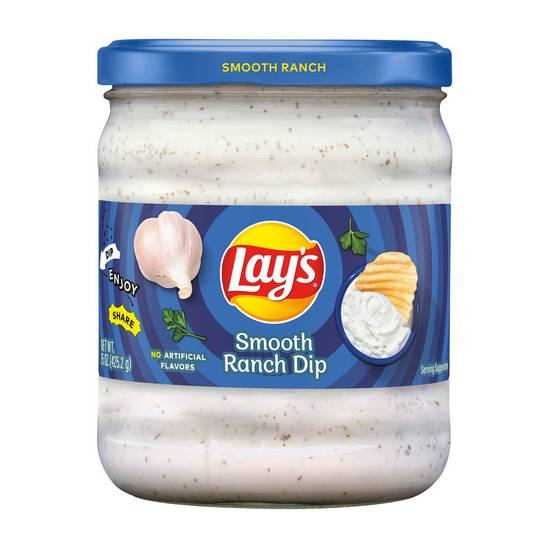 Order Lay's Smooth Ranch Dip 15oz food online from Everyday Needs by Gopuff store, Waltham on bringmethat.com