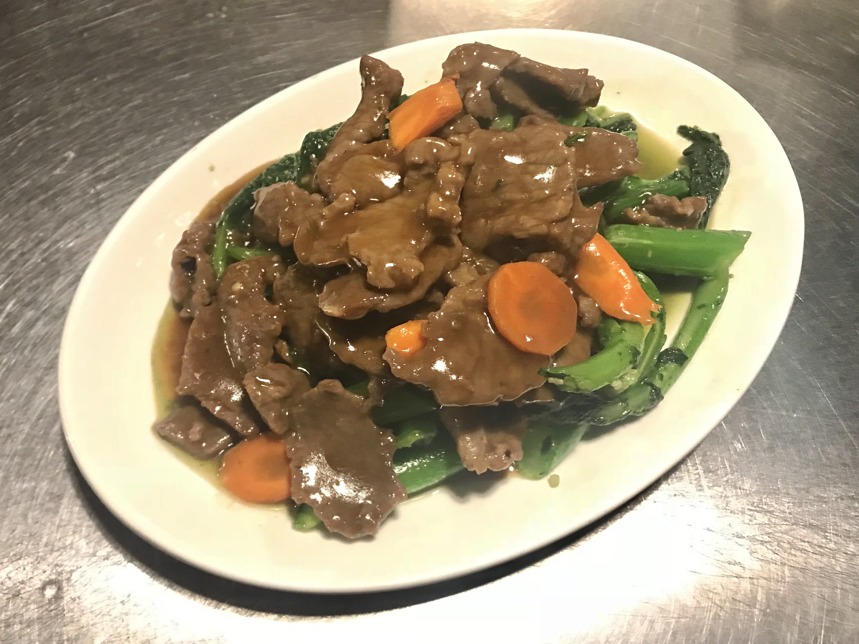 Order Beef with Chinese Broccoli food online from Genghis Khan Restaurant store, Seattle on bringmethat.com