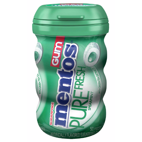 Order Mentos Pure Fresh Spearmint Gum 50oz food online from 7-Eleven store, Mint Hill on bringmethat.com