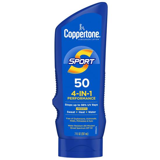 Order Coppertone SPORT Sunscreen Lotion Broad Spectrum SPF 50, 7 OZ food online from CVS store, FRANKFORT on bringmethat.com