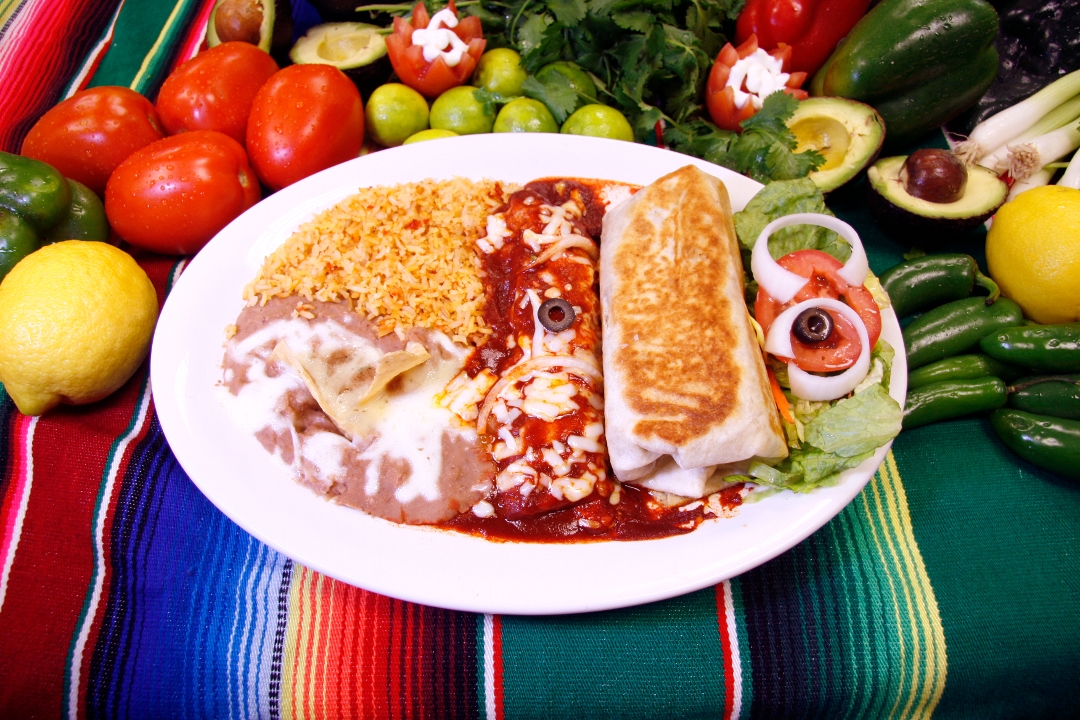 Order #5 Enchilada and Burrito food online from El Super Taco store, Sacramento on bringmethat.com
