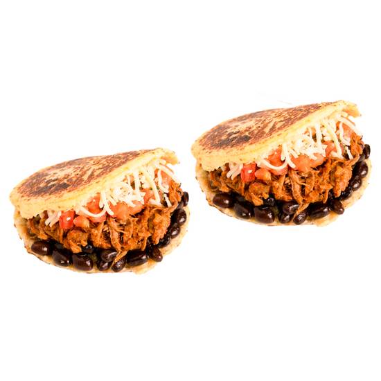 Order ~ Combo 2 Shredded Beef Signature Arepas food online from Guasaca store, Cary on bringmethat.com