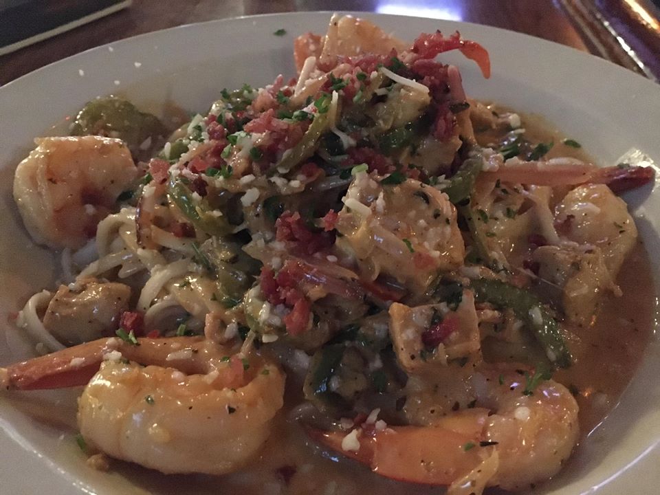 Order Cajun Shrimp Skewer food online from Bocca Grande Italian Restaurant store, Canal Fulton on bringmethat.com